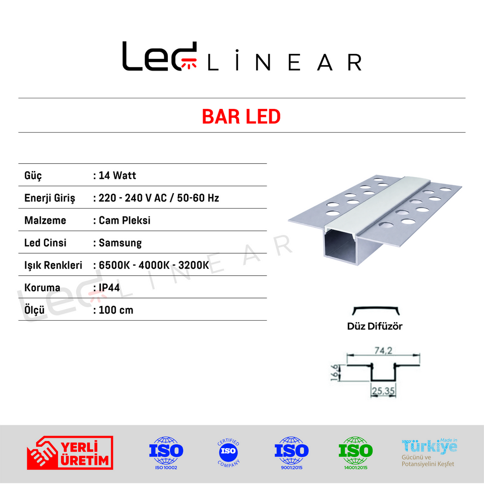 Trimless Standart Bar Led