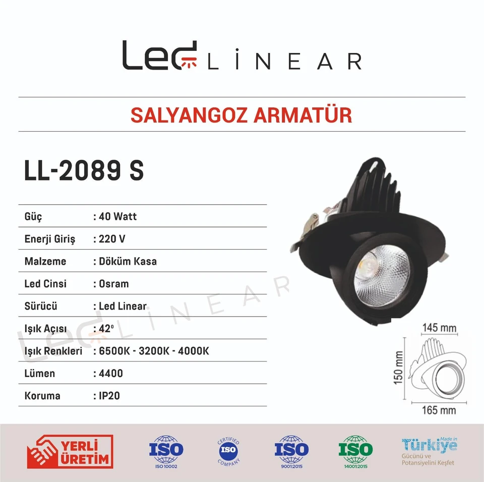 Salyangoz Spot Armatür 40W