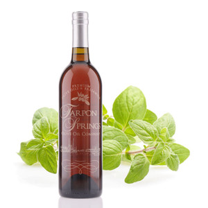 A 750mL bottle of Tarpon Springs Oregano White Balsamic Vinegar A 750mL bottle of Tarpon Springs Oregano White Balsamic Vinegar