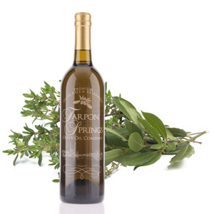 A 750mL bottle of Tarpon Springs Herbs De Provence Infused Olive Oil A 750mL bottle of Tarpon Springs Herbs De Provence Infused Olive Oil