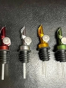 Self Closing Pour Spouts:
Burgundy, Silver, Gold and Green Self Closing Pour Spouts:
Burgundy, Silver, Gold and Green