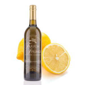 A 750mL bottle of Tarpon Springs Greek Lemon Fused Olive Oil