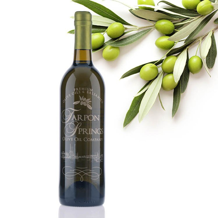 A 750mL bottle of Tarpon Springs Chilean Coratina Extra Virgin Olive Oil