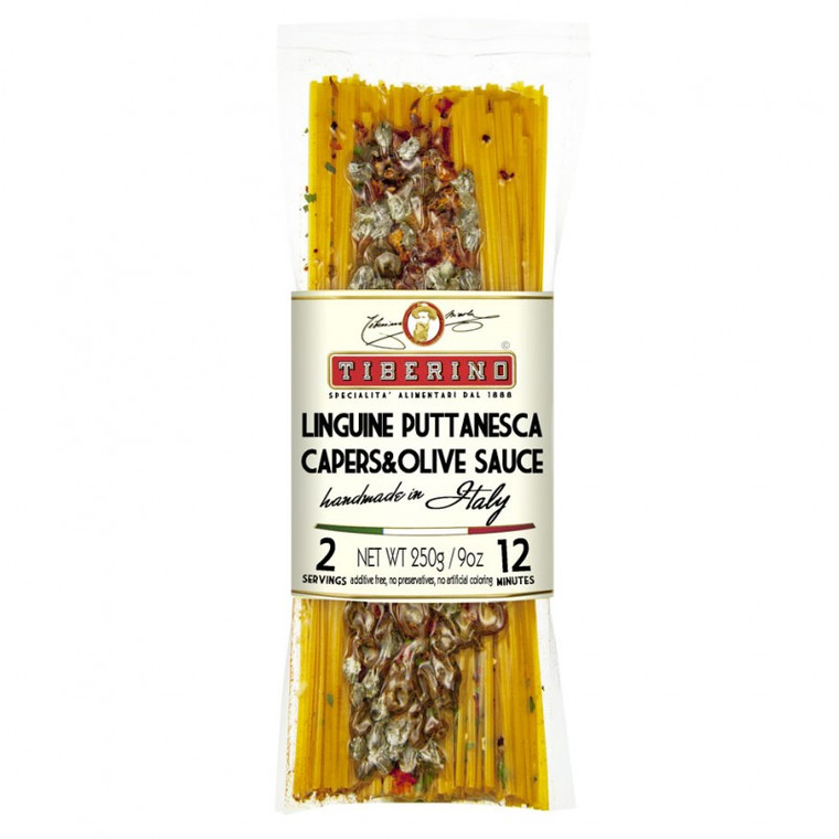 package of Linguine Puttanesca pasta
