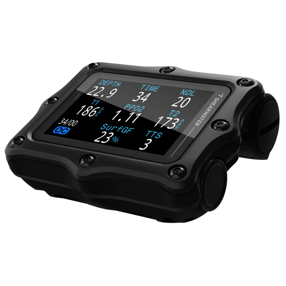 Shearwater Perdix 3 Dive Computer - Black Side w Regular View