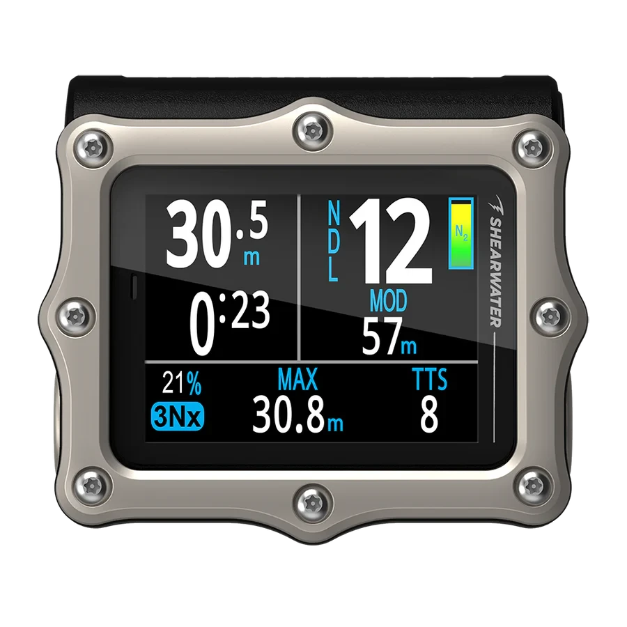 Shearwater Perdix 3 Dive Computer - Silver Front w Large View