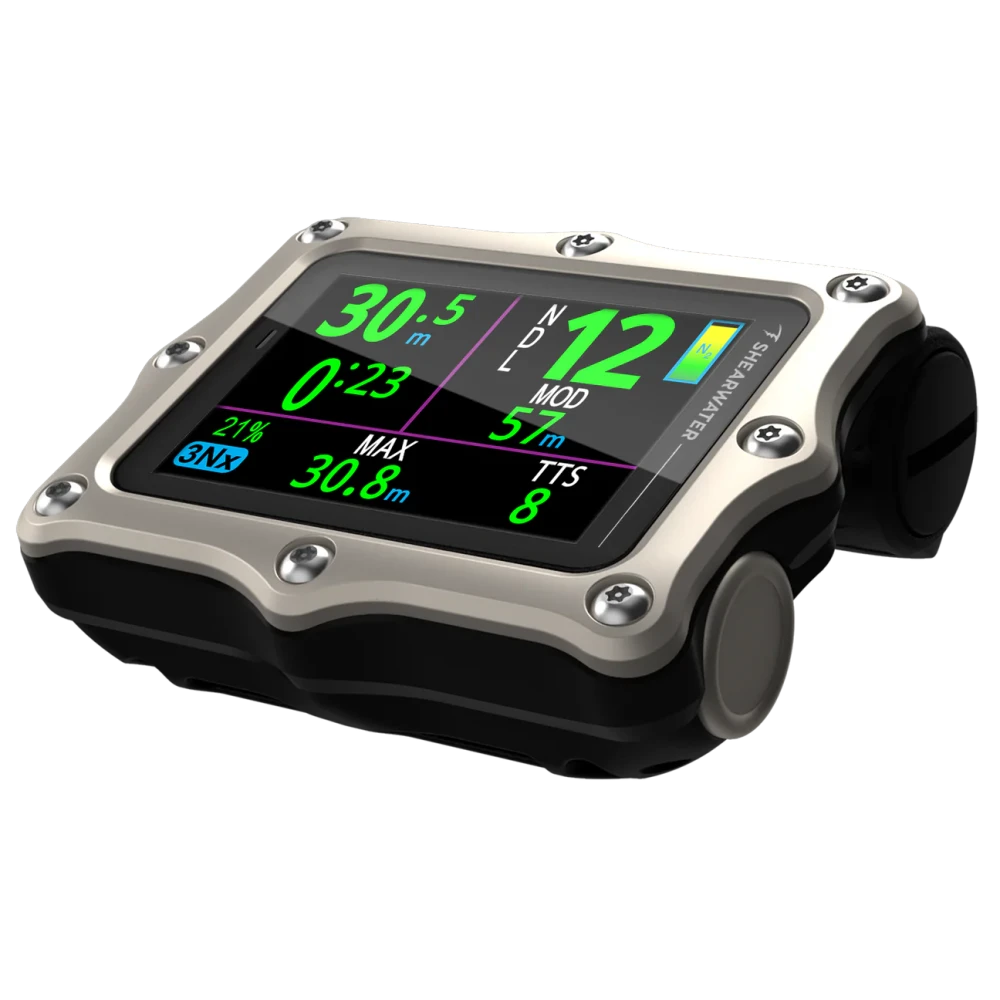 Shearwater Perdix 3 Dive Computer - Silver Side w Large View