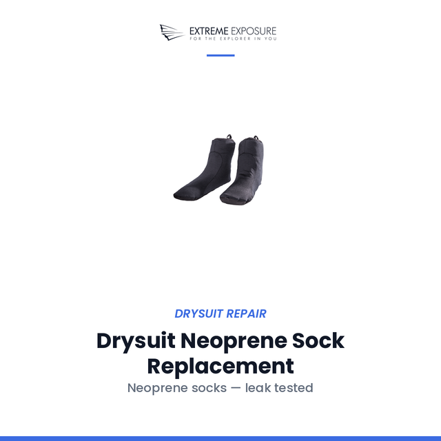 Drysuit Neoprene Sock Replacement at Extreme Exposure in High Springs, FL