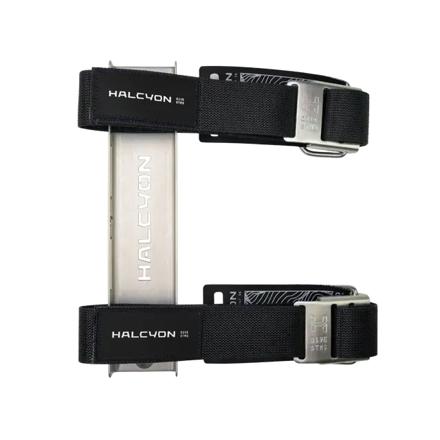 Halcyon Single Tank Adapter (STA), Stainless Steel Channel w/ Straps
