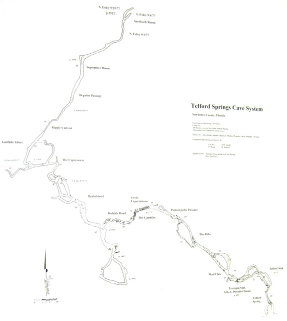 Telford Springs Cave System Map