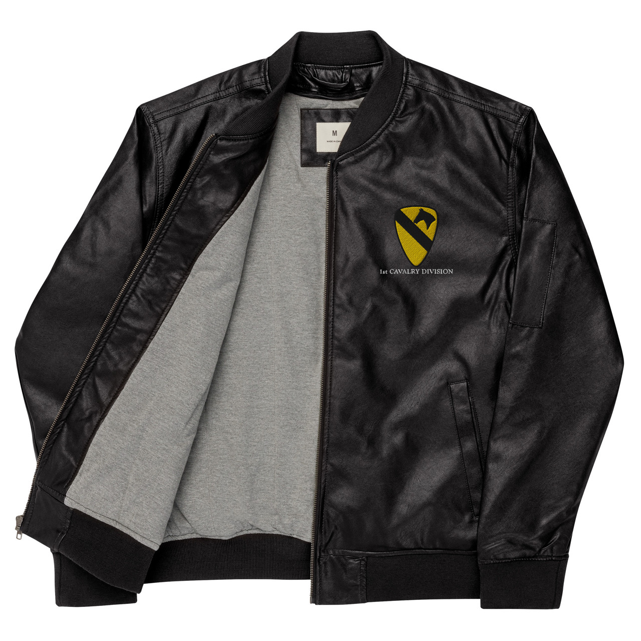 1st Cavalry Division Leather Bomber Jacket - Meach's Military ...
