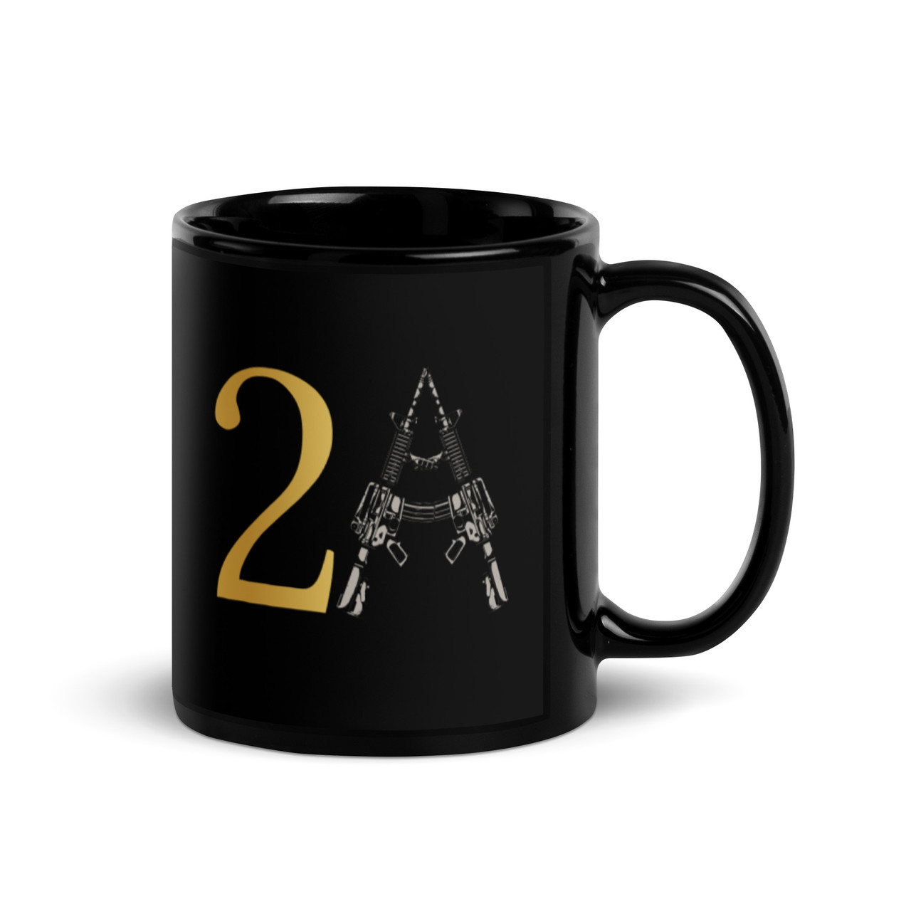 2A (Second Amendment) Black Glossy Mug - Meach's Military Memorabilia & More