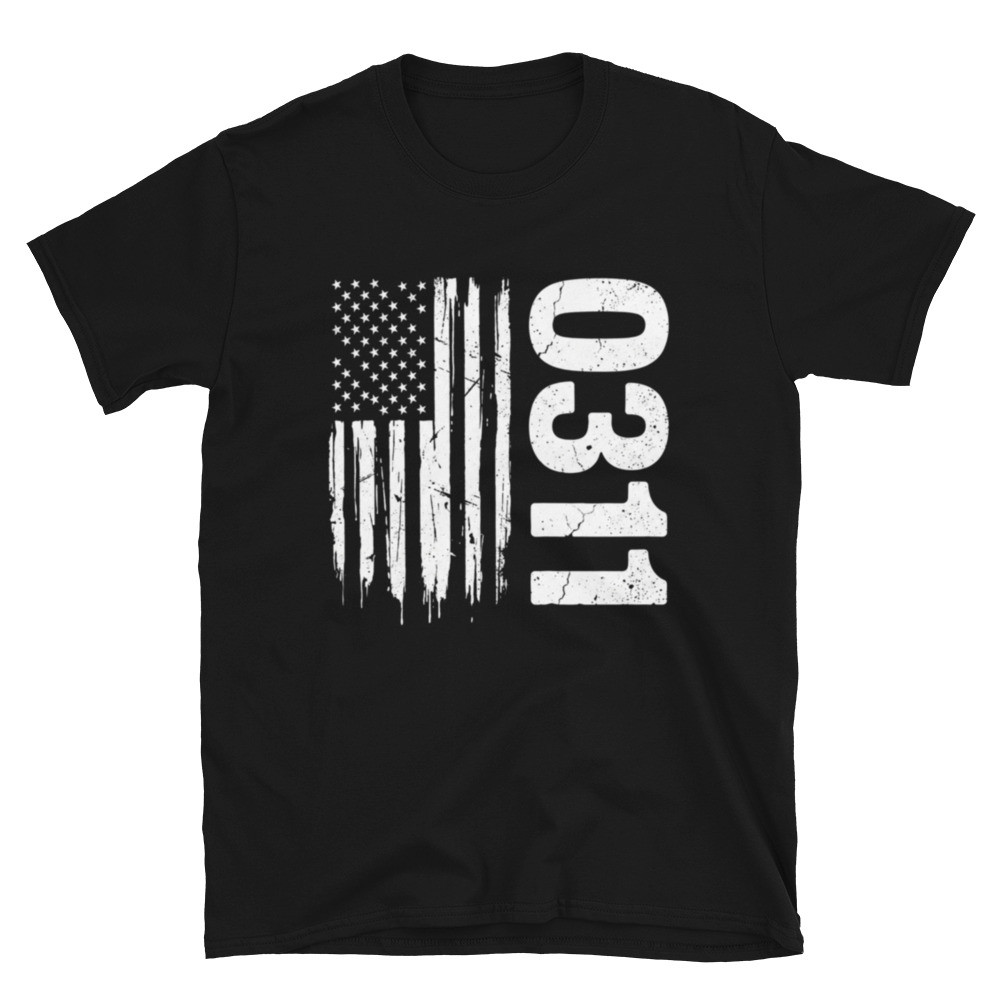 0311 (USA Flag) Short-Sleeve Unisex T-Shirt - Meach's Military
