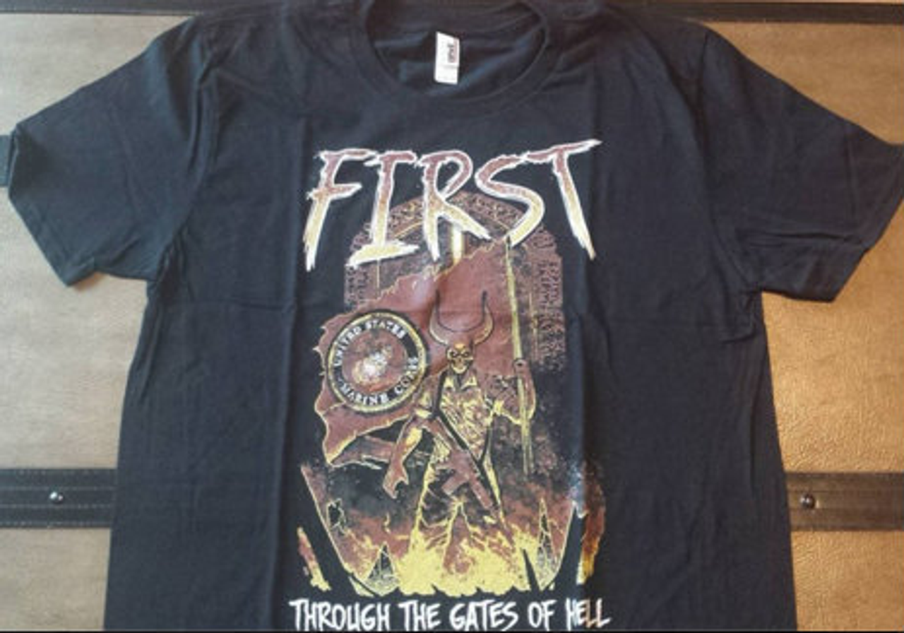First Through The Gates Of Hell T-Shirt - Meach's Military Memorabilia ...