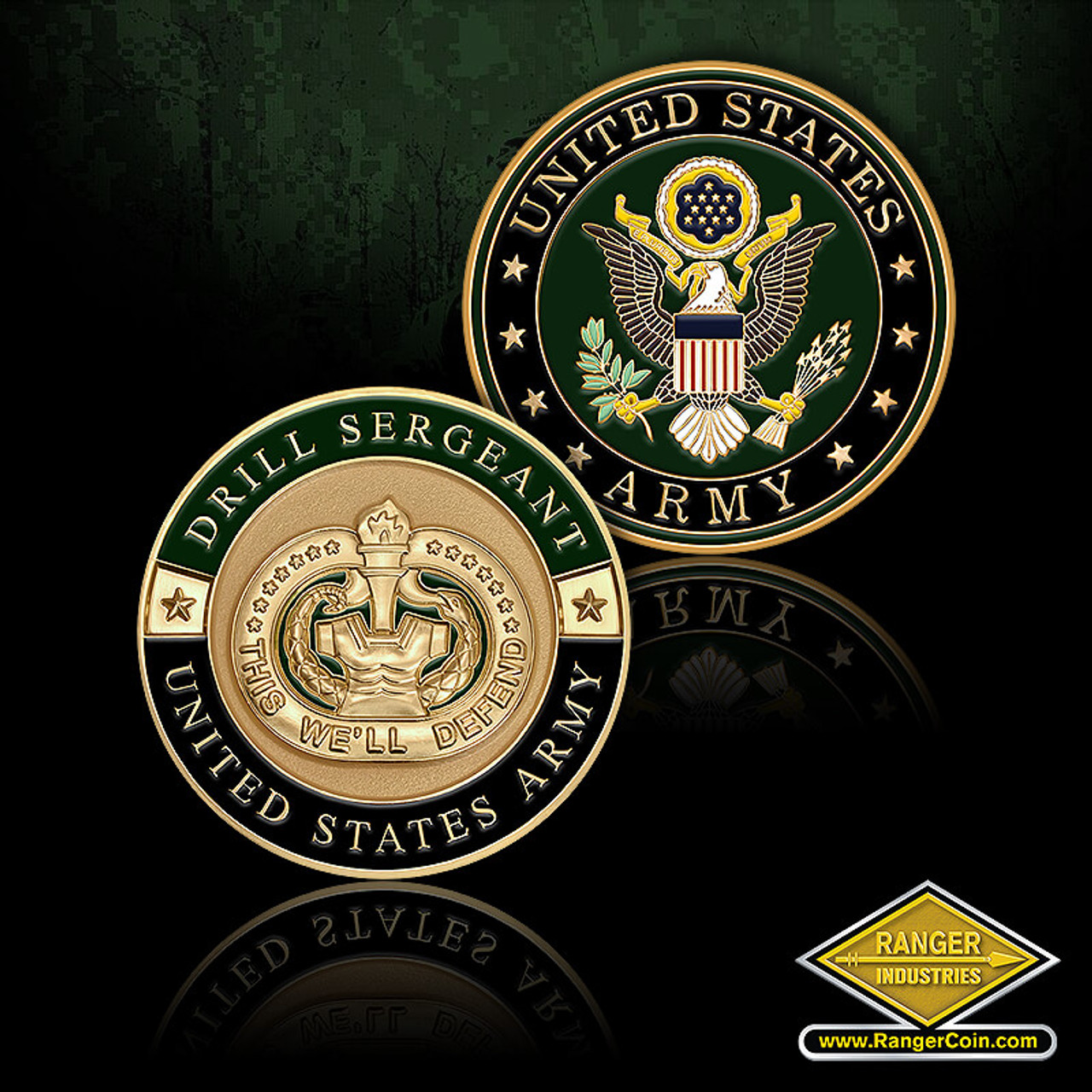 US Army Drill Sergeant Challenge Coin - Meach's Military Memorabilia & More