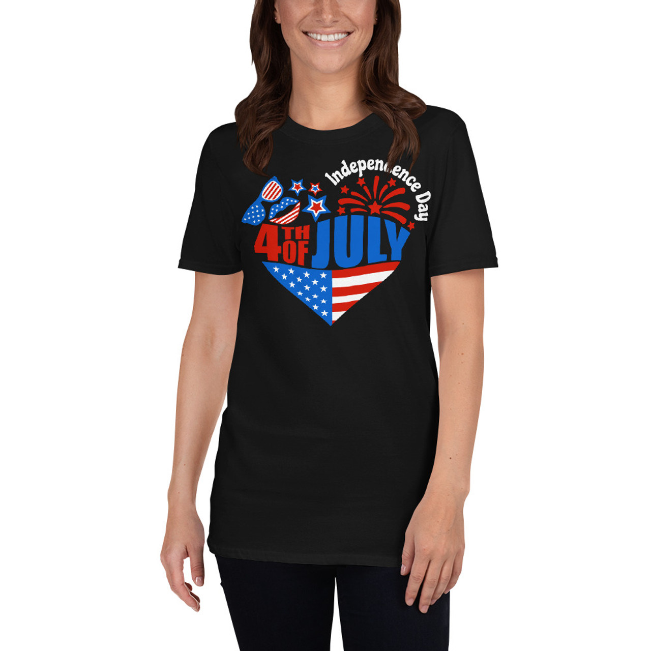 4th of July Heart Short-Sleeve Unisex T-Shirt - Meach's Military ...