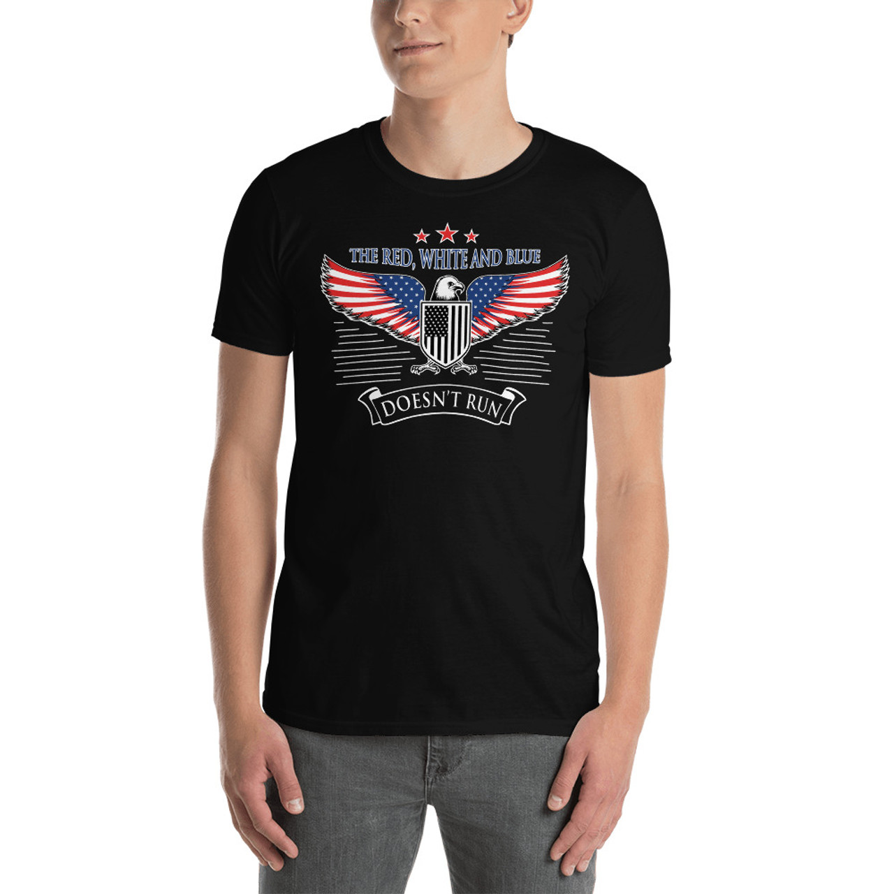 The Red White and Blue Doesn't Run Short-Sleeve Unisex T-Shirt - Meach ...