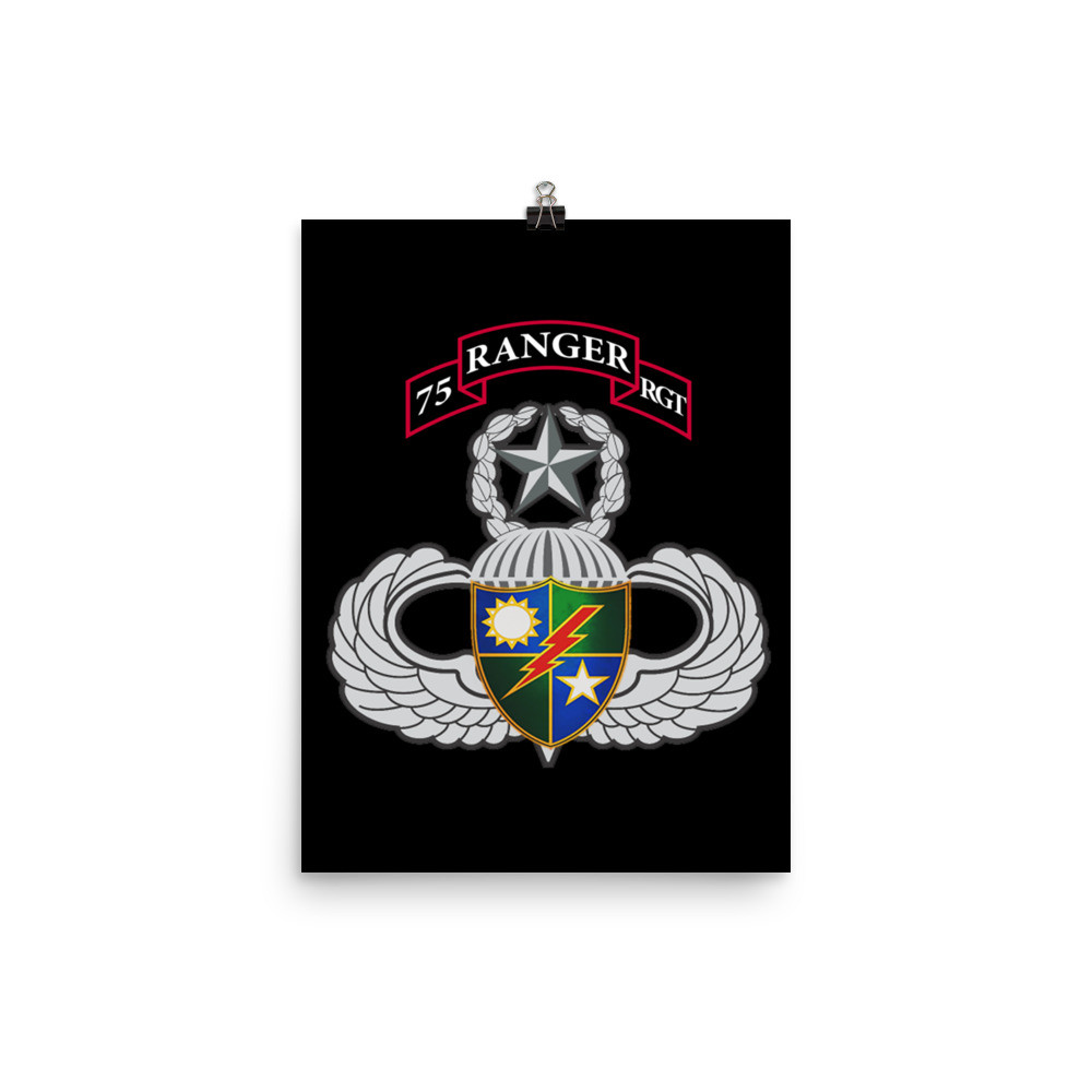75th Ranger Regiment (Wings) Poster - Meach's Military Memorabilia & More