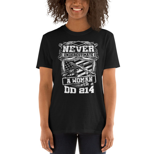 Woman with a DD 2-14 Short-Sleeve Unisex T-Shirt