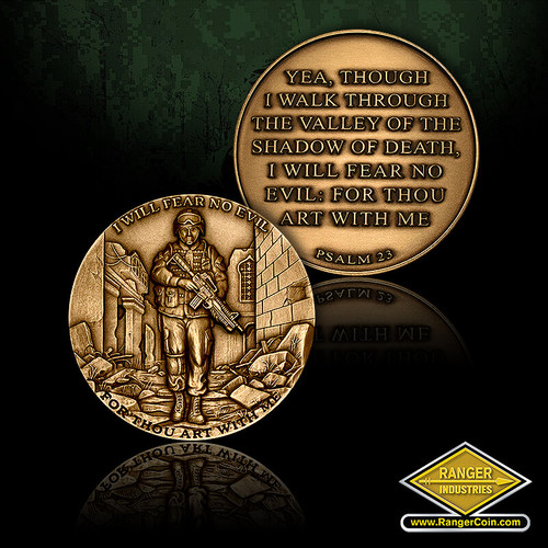 I Will Fear No Evil – Psalm 23 Challenge Coin