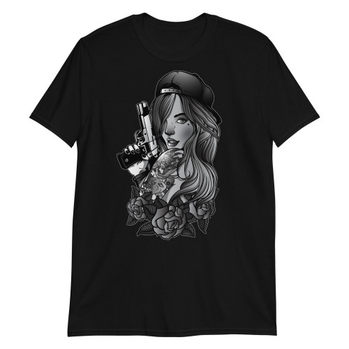 Girl with a Gun Short-Sleeve Unisex T-Shirt