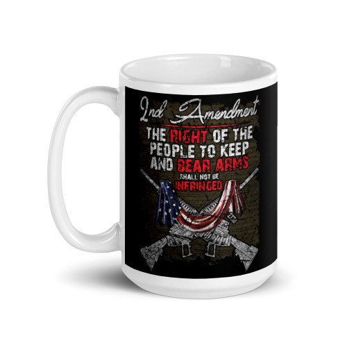 2nd Amendment (Text) White glossy mug