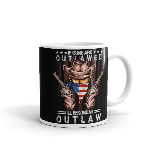 Outlaw White glossy mug
