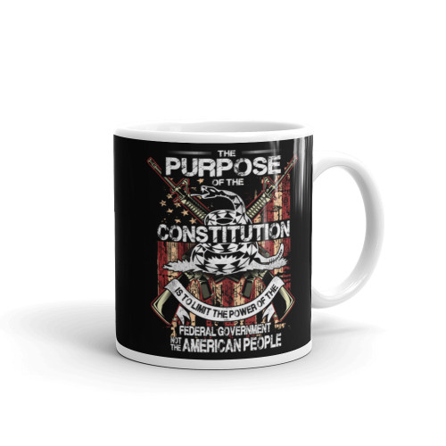 The Purpose of the Constitution White glossy mug