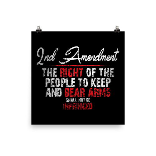 2nd Amentment Text Poster