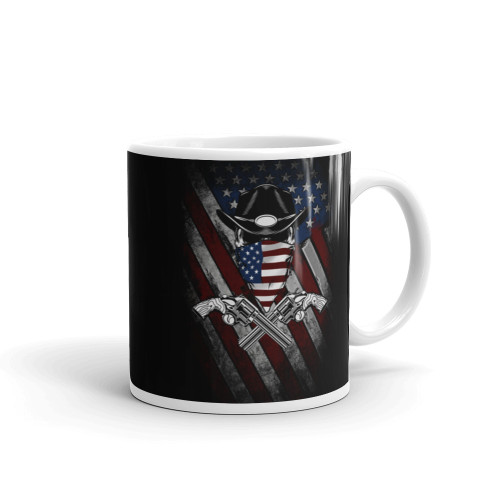 American Cowboy White glossy mug