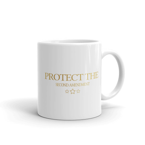 Protect the 2nd Amendment (Text) White glossy mug