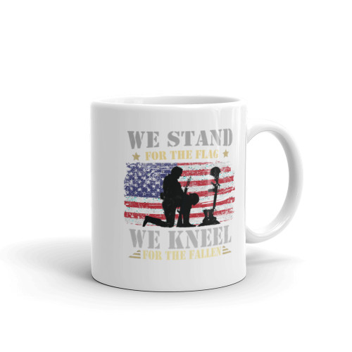 We Stand / We Kneel White glossy mug