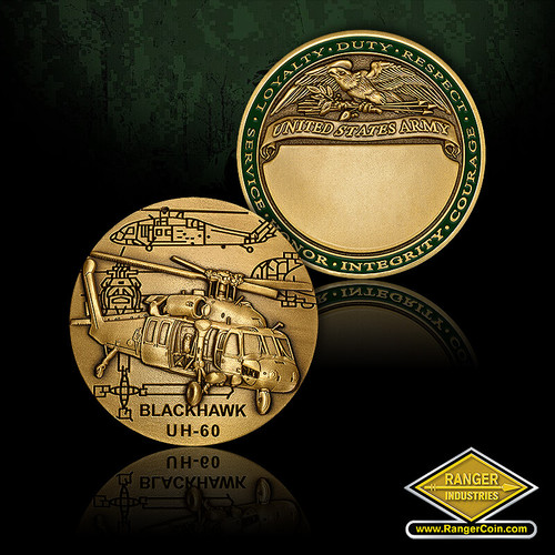 UH-60 Blackhawk Engravable Challenge Coin