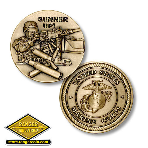 Gunner Up (Marine) Challenge Coin