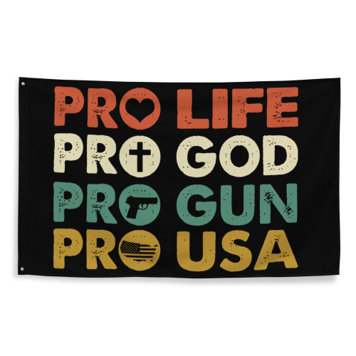 Pro Life God Gun USA Banner