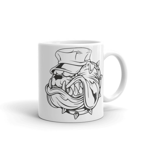 Devil Dog (Option 1) White glossy mug