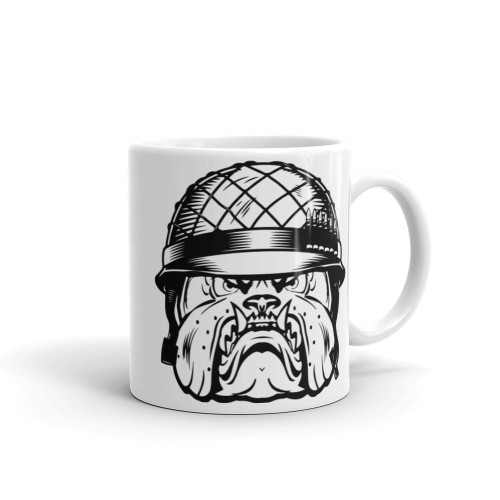 Devil Dog (Option 4) White glossy mug