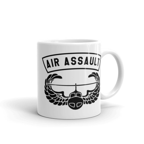 Air Assault Wings w/ Tab and Airborne Wings w/ Tab White glossy mug