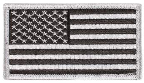 American Flag Patch (Black/Silver)