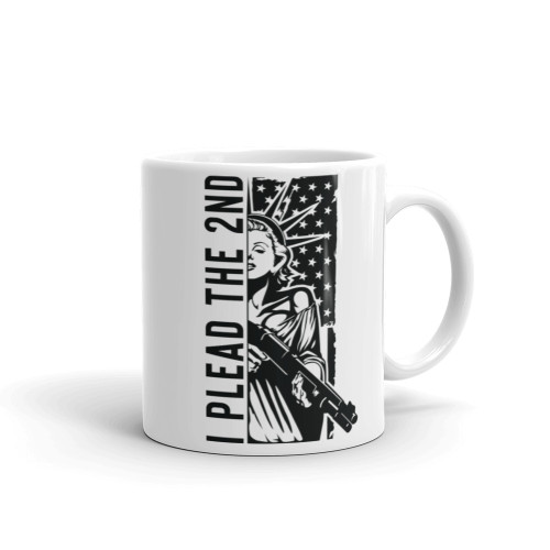 I Plead The 2nd (Liberty) White glossy mug