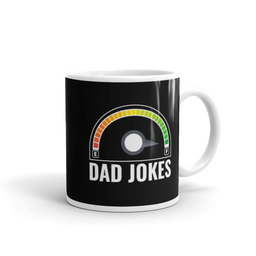 Full of Dad Jokes White glossy mug