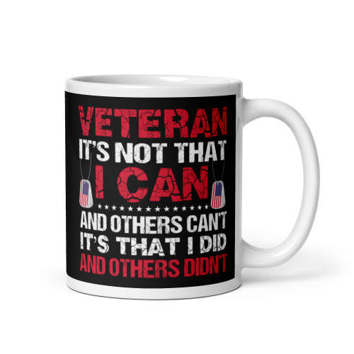 Veteran (I Did) White glossy mug