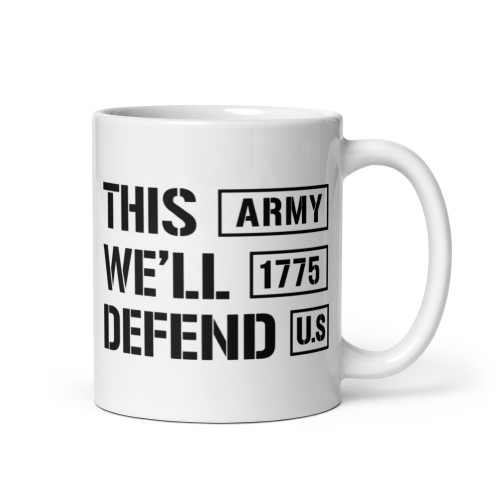 This We'll Defend 1775 White glossy mug (Option 2)