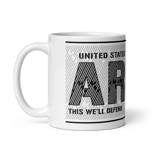 US Army This We'll Defend White glossy mug