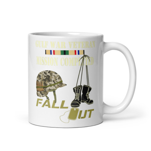 Gulf War Veteran (Mission Completed) White glossy mug
