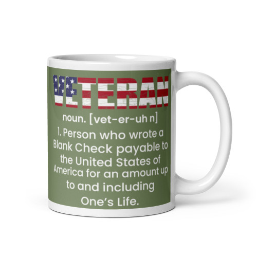 Veteran Definition 3 White glossy mug
