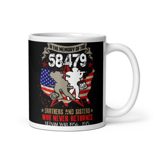 Never Returned (Vietnam) White glossy mug