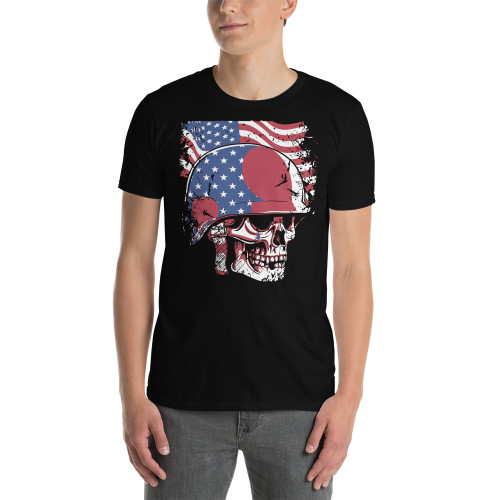 American Skull Tear Short-Sleeve Unisex T-Shirt