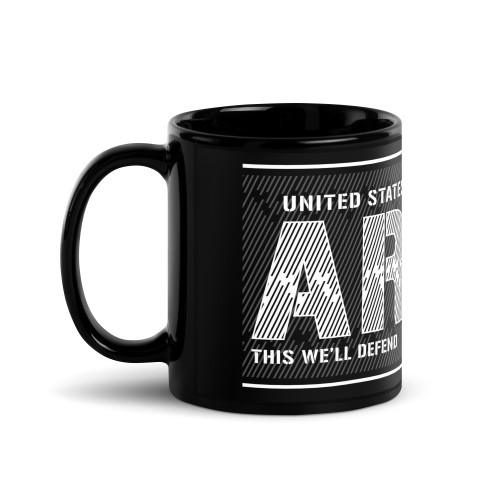 Army (This We'll Defend) Black Glossy Mug