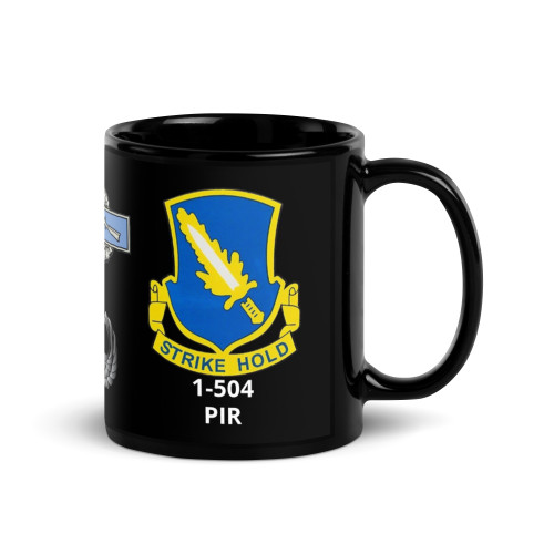 82nd/504 CIB Black Glossy Mug